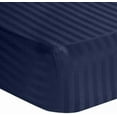 thumbnail image 1 of Amay 800TC Organic Cotton King Size Fitted Sheet ( 76X80 ) Fits Mattress Upto 12 -15 inches Navy Blue Stripe, 1 of 6