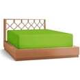 thumbnail image 1 of Amay 800TC Organic Cotton Twin XL Size Fitted Sheet ( 39X80 ) Fits Mattress Upto 12-15 inches, Parrot Green Solid, 1 of 6