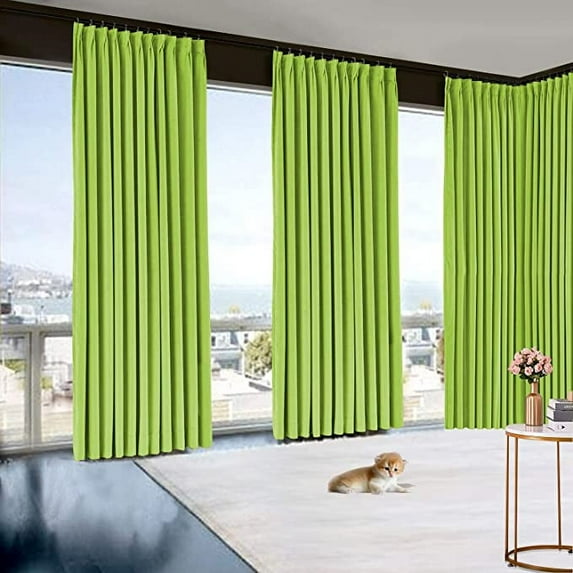 Amay Blackout Double Pinch Pleat Curtain Panel Dark Green 50"W x 96"L- 1Panel