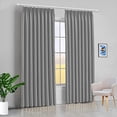 thumbnail image 1 of Amay Blackout Double Pinch Pleat Curtain Panel Draperies Grey 60"W x 84"L-1 Panel, 1 of 6
