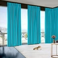 thumbnail image 1 of Amay Blackout Double Pinch Pleat Curtain Panel Turquoise 50"W x 72"L- 1Panel, 1 of 5
