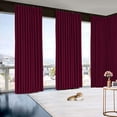 thumbnail image 1 of Amay Blackout Double Pinch Pleat Curtain Panel Wine 50"W x 84"L- 1Panel, 1 of 5