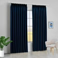 thumbnail image 1 of Amay Blackout Double Pinch Pleat Curtain Panel Draperies Navy Blue 84"W x 84"L-1 Panel, 1 of 6