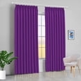 thumbnail image 1 of Amay Blackout Double Pinch Pleated Curtains Panel Purple Solid, 100 Inch Wide by 72 Inch Long- 1Panel, 1 of 6