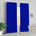 thumbnail image 1 of Amay Blackout Double Pinch Pleated Curtains Panel Royal Blue Solid, 84 Inch Wide by 96 Inch Long- 1Panel, 1 of 6