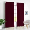 thumbnail image 1 of Amay Blackout Double Pinch Pleated Curtains Panel Wine Solid, 84 Inch Wide by 84 Inch Long- 1Panel, 1 of 6