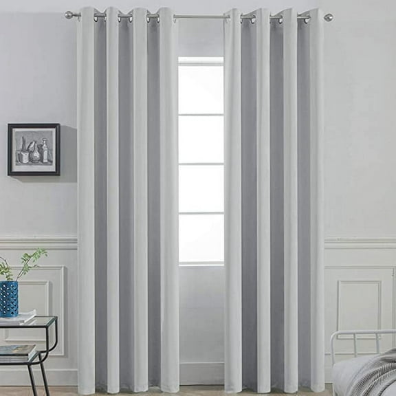 Amay Blackout Grommet Curtain Panel Silver 42 Inch Wide by 54 Inch Long- 1Panel