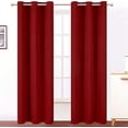 thumbnail image 1 of Amay Blackout Grommet Curtain Panel True Red 52 Inch Wide by 54 Inch Long- 1Panel, 1 of 6