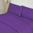 thumbnail image 1 of Amay Egyptian Cotton 600-Thread Count 4-PCs Sheet Set Fits Easily Fit upto 15" Inch Deep Pockets Solid( Twin, Purple ), 1 of 9