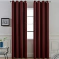 thumbnail image 1 of Amay Grommet Top Blackout Curtain Panel Burgundy 120 inch Wide by 132 inch Long-1 Panel, 1 of 6
