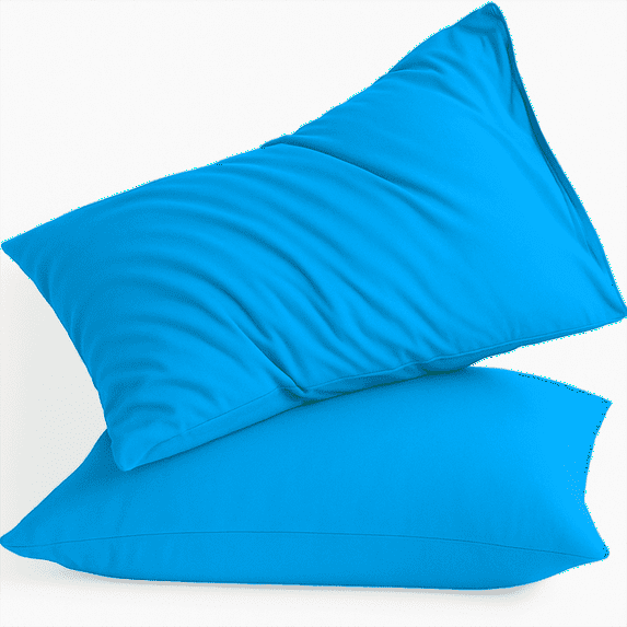 Amay Organic Cotton Pillowcases, Set of 2 Soft & Breathable 500TC Luxury Classic Weave Pillow Covers, Standard Size, Cooling & Durable Hotel Quality Bedding Essentials, Turquoise