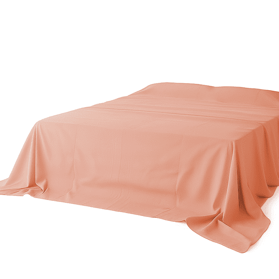 Amay Premium Organic Cotton Flat Sheet, 500 Thread Count Luxury Top Sheet, Cooling & Durable Bedding Sheets, Queen, Peach(90" x 102")1 Piece