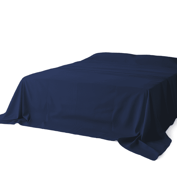 Amay Premium Organic Cotton Flat Sheet, 500 Thread Count Luxury Top Sheet, Cooling & Durable Bedding Sheets, Twin-XL, Navy Blue(70" x 102") 1 Piece