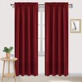 thumbnail image 1 of Amay Rod Pocket Curtain Panel Burgundy 120 Inch Wide by 120 Inch Long-1 Panel, 1 of 6
