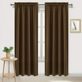 thumbnail image 1 of Amay Rod Pocket Curtain Panel Draperies Brown 60 Inch Wide by 95 Inch Long-1 Panel, 1 of 6