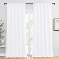 thumbnail image 1 of Amay Rod Pocket Curtain Panel Draperies White 72 Inch Wide by 108 Inch Long-1 Panel, 1 of 6