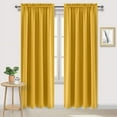 thumbnail image 1 of Amay Rod Pocket Window Curtain Panel Yellow/Gold 100 Inch Wide by 72 Inch Long-1 Panel, 1 of 6