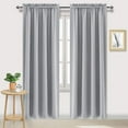 thumbnail image 1 of Amay Room Darkening Rod Pocket Curtain Panel Draperies Silver Grey 52 Inch Wide by 108 Inch Long-1 Panel, 1 of 6
