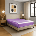 thumbnail image 1 of Amay Satin Silk Fitted Sheet – King Size, Lavender– Deep Pocket 16 Inch, Lightweight Summer Bedding with Sleek Finish for Modern Bedroom, Guest Room, or Dorm, 1 of 6