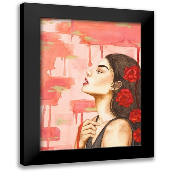 Amaya 11x14 Black Modern Framed Museum Art Print Titled - Without Breath