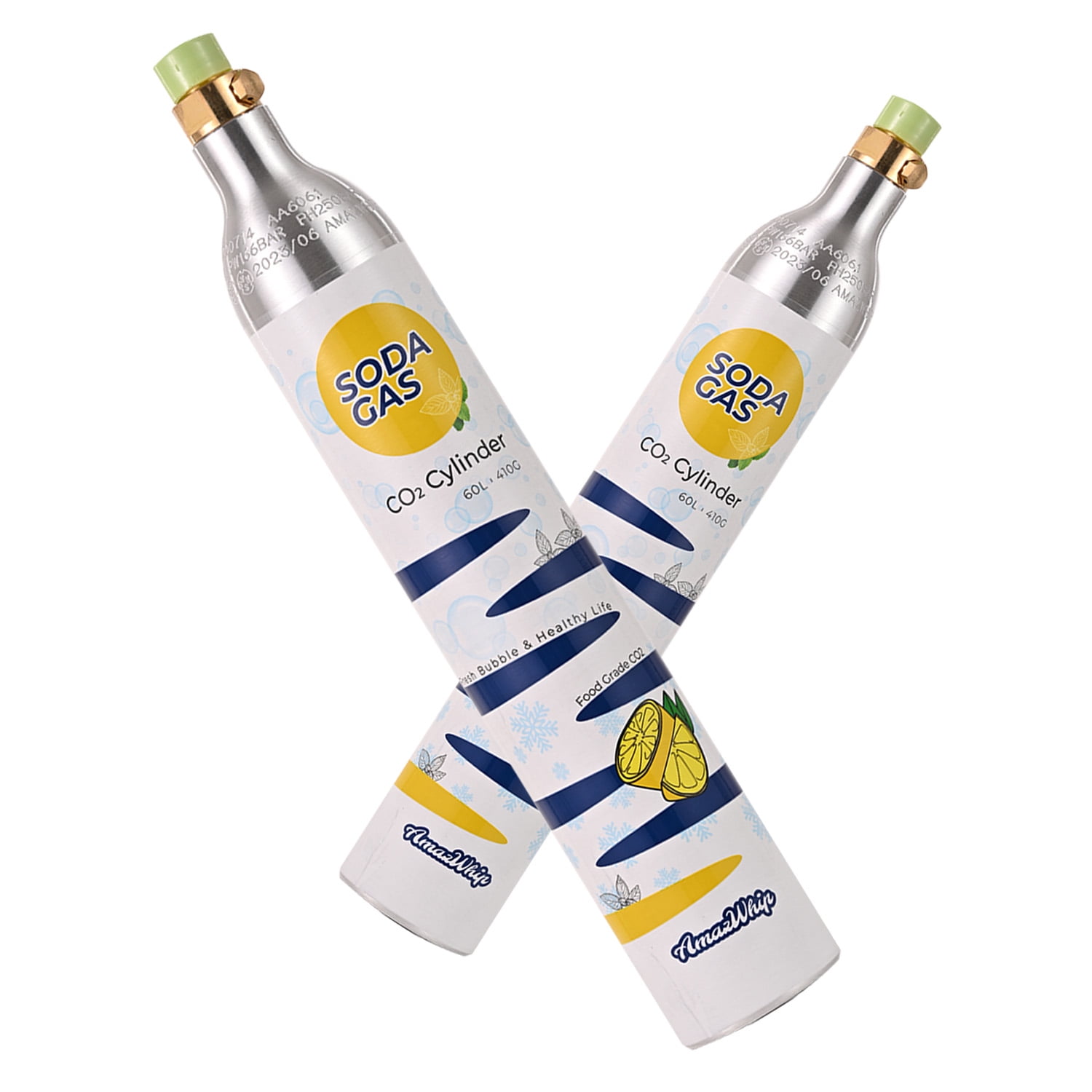 AmazWhip 60L Thread Exchange Carbonitor Cylinder, 14.5 Oz Soda Water