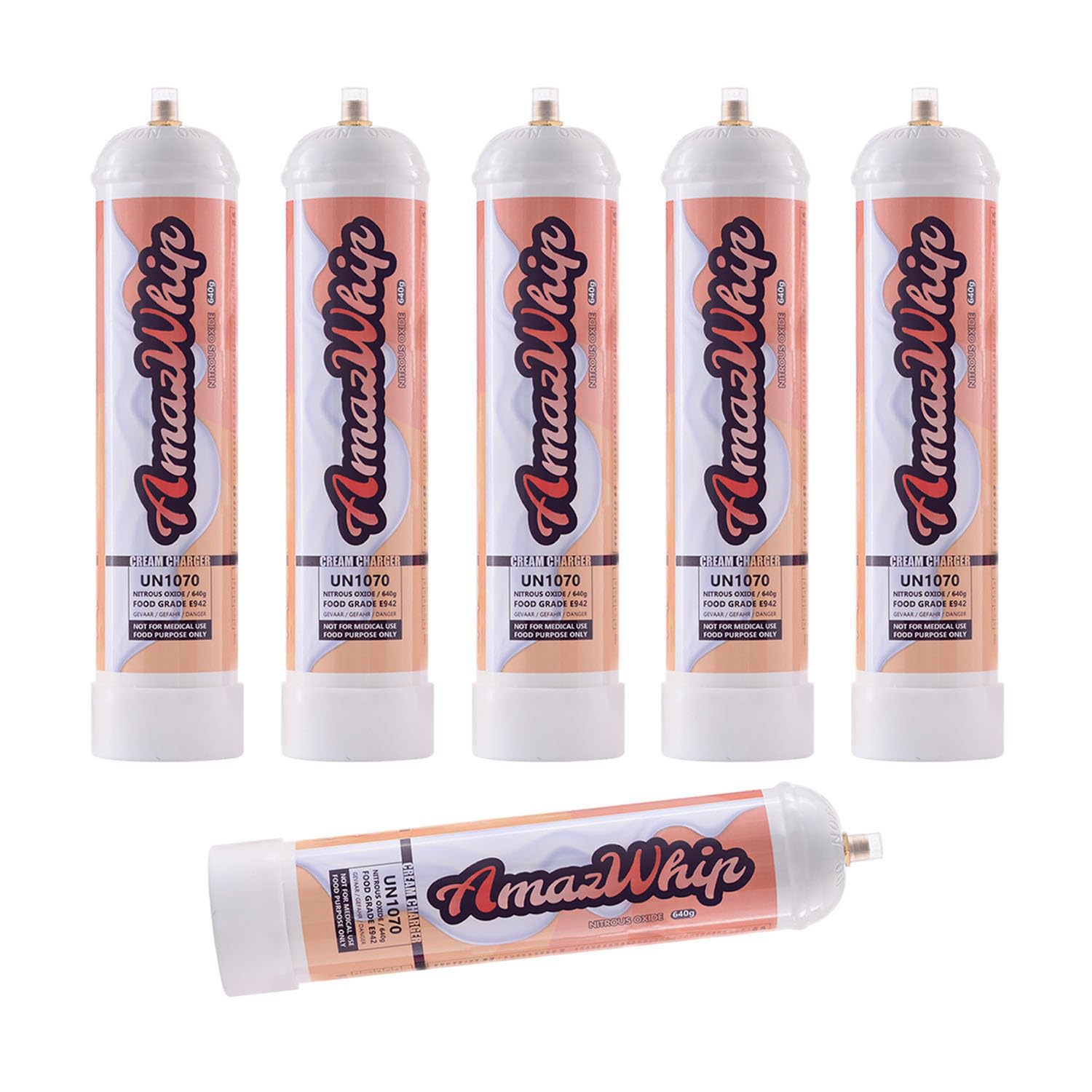 AmazWhip Cream Charger 640g, 0.95L Original Flavor Whipped Cream