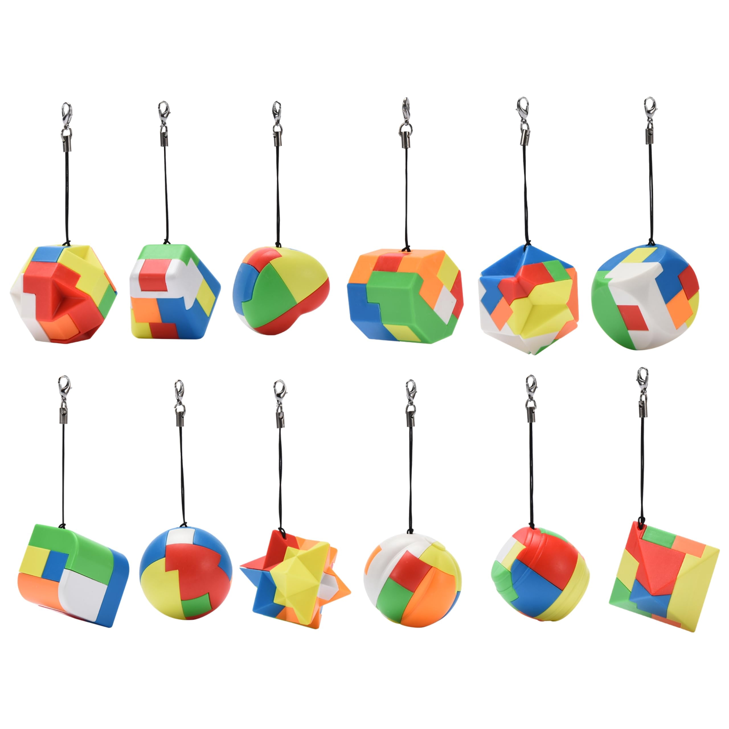 Amazaque brain teaser puzzles for kids, teens, and adults - mind game puzzle  set - 3d unlock interlock toy desk toys for office - suitable for iq, logic  test, fidgeting and pastime -