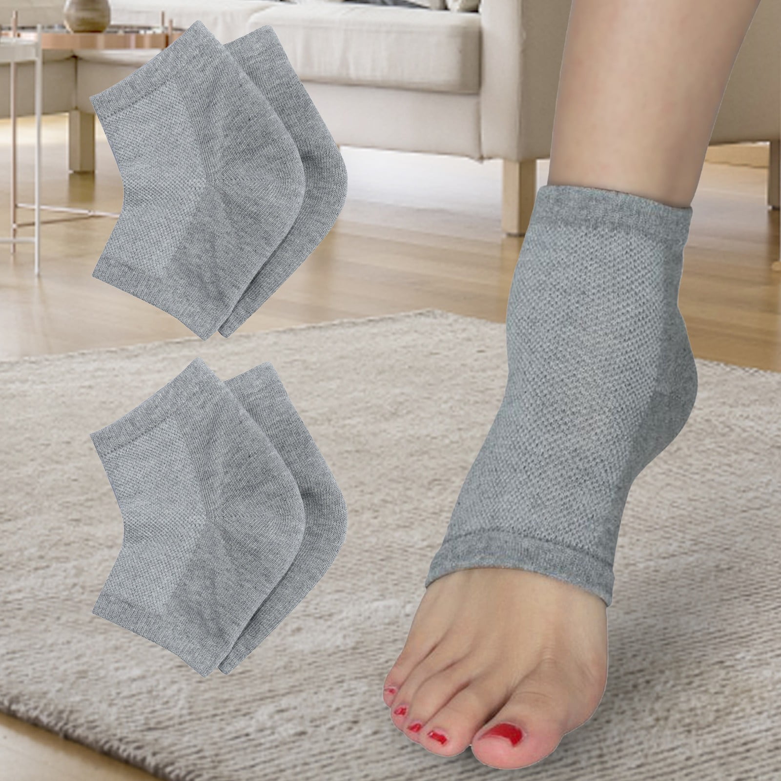 Amazed Heel And Soften Heel Gel Pairs Socks Socks Toe To 2 Open For Dry