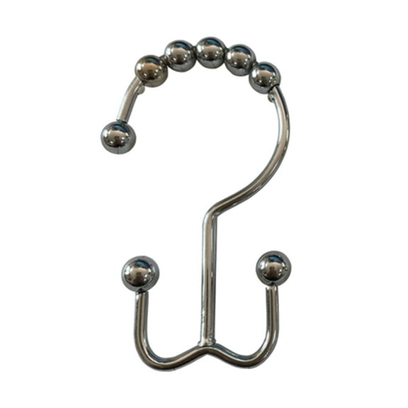 Amazer Shower Curtain Hooks Rings, Stainless Steel Shower Curtain Rings, 1Pcs Double Glide Shower Hooks for Bathroom Shower Curtain Rods Dual Rust-Resistant Shower Rings, Matte Nickel✿Latest upgrade