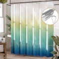 thumbnail image 1 of AmazerBath Shower Curtain, 72x72 Washable Cloth Green Blue Yellow Ombre Fairy Shower Curtains for Bathroom, Fabric Rustic Shower Curtain Set with Hooks, Modern Camper RV Dorm Stall Shower Curtain, 1 of 9