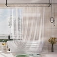 thumbnail image 1 of AmazerBath Shower Curtain Liner, 100% EVA Silky Soft Clear Heavy Duty Shower Curtain and Liner 2-in-1, 72x72 Luxury Plastic Weighted Bathroom Shower Liner, 12 Rustproof Grommets & 3 Heavyweight Stones, 1 of 9