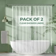 AmazerBath Shower Curtain Liner with 2 Pack, 72 x 96 Inches