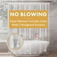 thumbnail image 1 of AmazerBath Shower Curtain Liner with 2 Weights Pockets, 72x72 Innovative No Blowing Clear Plastic Shower Liner with 2 DIY Weighted EVA Pockets & 3 Magnets, Shower Curtain for Bathroom Stall, 1 of 9