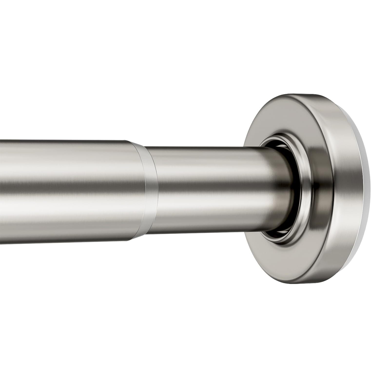 AmazerBath Shower Curtain Rod, 31-75inches Adjustable Spring Tension Rod, Segmented Installation, Nickel