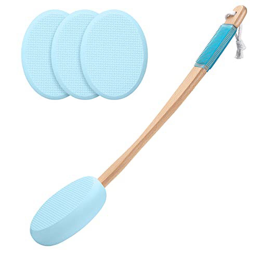 Amazerbath Lotion Applicator for Back, Feet, 4 Replaceable Pads with 1