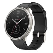 Amazfit Active 2 Smart Watch 44mm, GPS Maps with Direction, Fitness Tracker, 10 Day Battery, Sleep Monitor, 160+ Sport Modes, Water Resistant, for Android & Apple iPhone, Black Leather
