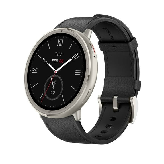 Amazfit Active 2 Smart Watch 44mm, GPS Maps with Direction, Fitness Tracker, 10 Day Battery, Sleep Monitor, 160+ Sport Modes, Water Resistant, for Android & Apple iPhone, Black Leather