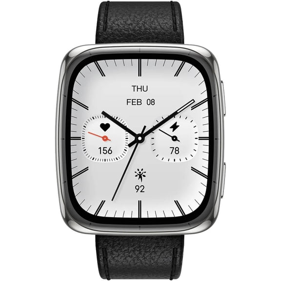 Amazfit Active 2 (Square) Smart Watch - Black Leather