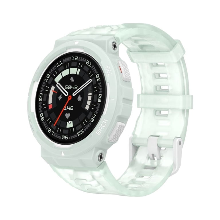 Amazfit Active Edge Smart Watch, Mint Green Silicone Band, 22mm