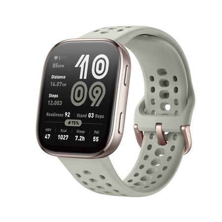 Amazfit Bip 6 Smart Watch 46mm, 14 Day Battery, 1.97" AMOLED Display, GPS & Free Maps, AI, Bluetooth Call & Text, w/Health, Fitness & Sleep Tracker, 140+ Workout Modes, Water-Resistance, Stone