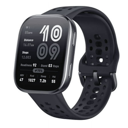 Bip 6 Smart Watch 46mm, 14 Day Battery, 1.97" AMOLED Display, GPS & Free Maps, AI, Bluetooth Call & Text, w/Health, Fitness & Sleep Tracker, 140+ Workout Modes, Water-Resistance, Black