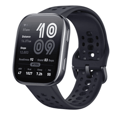 Amazfit Bip 6 Smart Watch 46mm, 14 Day Battery, 1.97" AMOLED Display, GPS & Free Maps, AI, Bluetooth Call & Text, w/Health, Fitness & Sleep Tracker, 140  Workout Modes, Water-Resistance, Black