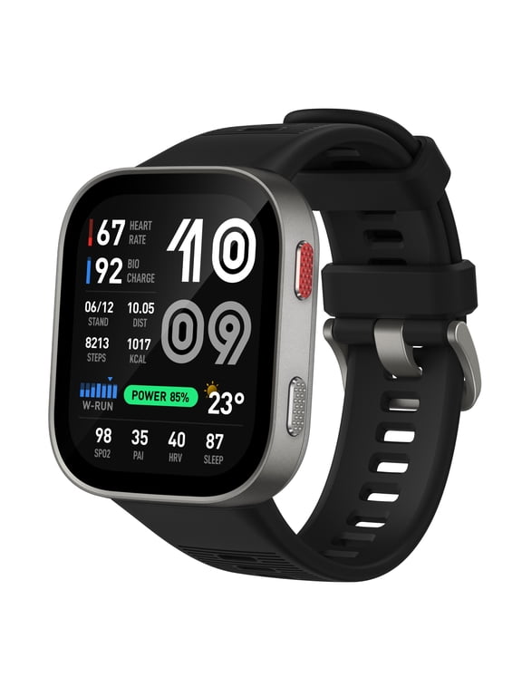 Bip Max Smart Watch, 2.07" AMOLED Display, GPS, iOS/Android | 50mm, 20-Day Battery, Water-Resistant, 4GB Storage, Offline Maps, Fitness Tracker, Hybrid Training, 150+ Sports, HYROX Mode