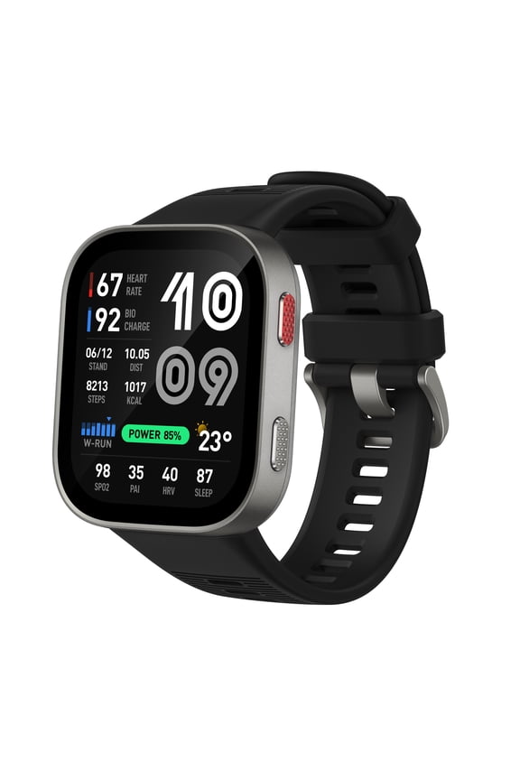 Bip Max Smart Watch, 2.07" AMOLED Display, GPS, iOS/Android | 50mm, 20-Day Battery, Water-Resistant, 4GB Storage, Offline Maps, Fitness Tracker, Hybrid Training, 150+ Sports, HYROX Mode