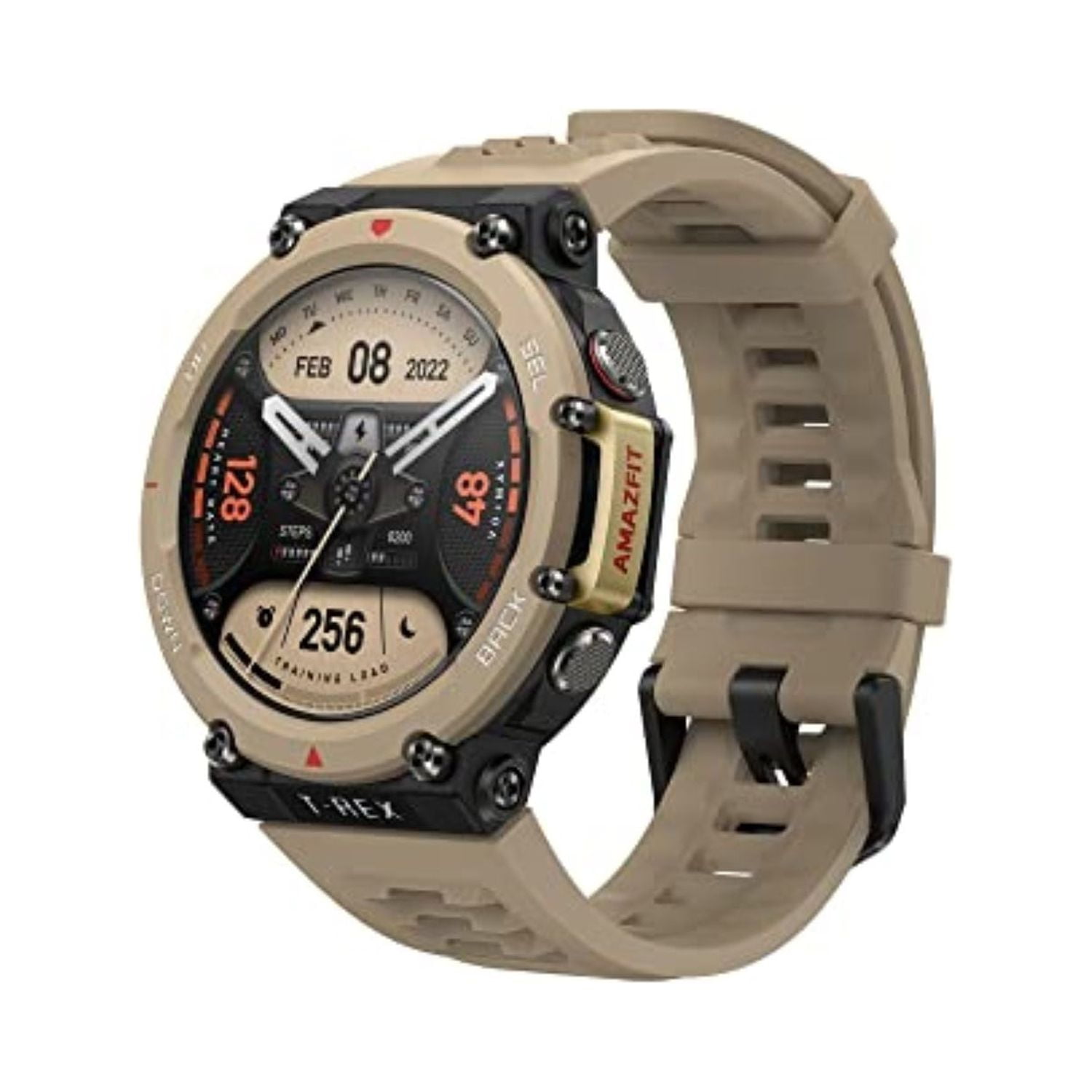 Amazfit T-Rex 2 Smart Watch: Dual-Band & 5 Satellite Positioning - 24-Day Battery Life - Ultra-Low Temperature Rugged Outdoor GPS Military Smartwatch W2170OV3N - Desert Khaki - Walmart.com
