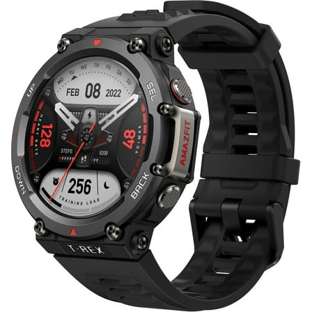 T-Rex 2 Smart Watch: Dual-Band & 5 Satellite Positioning - 24-Day Battery Life - Ultra-Low Temperature Operation - Rugged Outdoor GPS Military Smartwatch - Real-time Navigation, Black