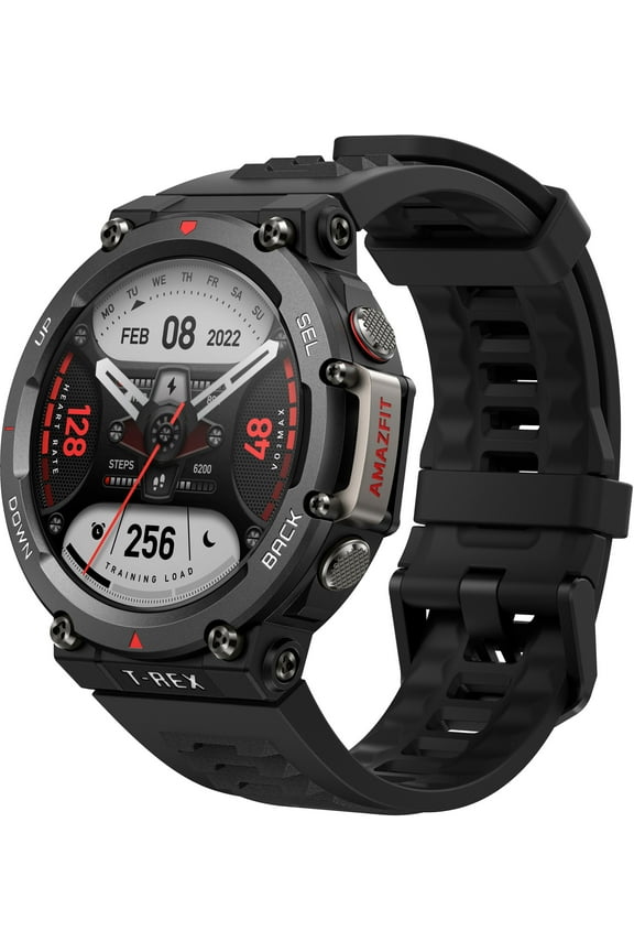 T-Rex 2 Smart Watch: Dual-Band & 5 Satellite Positioning - 24-Day Battery Life - Ultra-Low Temperature Operation - Rugged Outdoor GPS Military Smartwatch - Real-time Navigation, Black