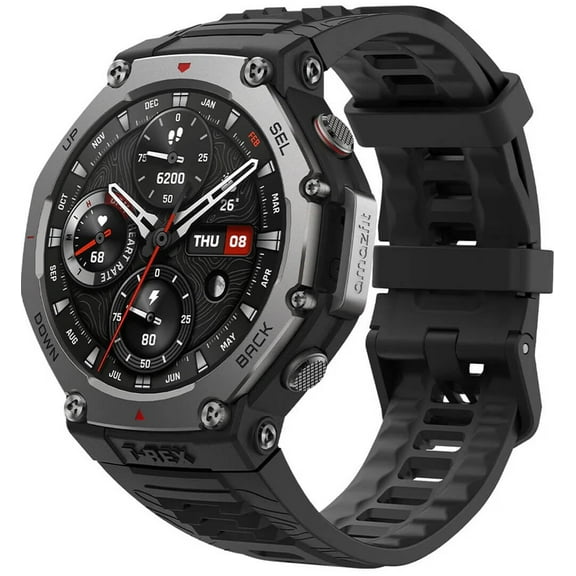 Open Box Amazfit T-Rex 3 Military Smart Watch 48mm, Fitness Watches with GPS (with Privacy), AI, Voice Control, Offline Maps, for Android or iPhone, 170 Sports Modes, 328ft Water-Resistant, Black
