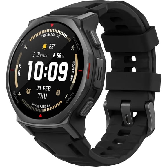 Amazfit T-Rex 3 Pro 44mm AMOLED GPS Smartwatch, Tactical Black