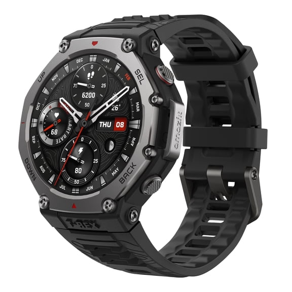 Amazfit T-Rex 3 Military Smart Watch 48mm, Fitness Watches with GPS (with Privacy), AI, Voice Control, Offline Maps, for Android or iPhone, 170 Sports Modes, 328ft Water-Resistant, Black